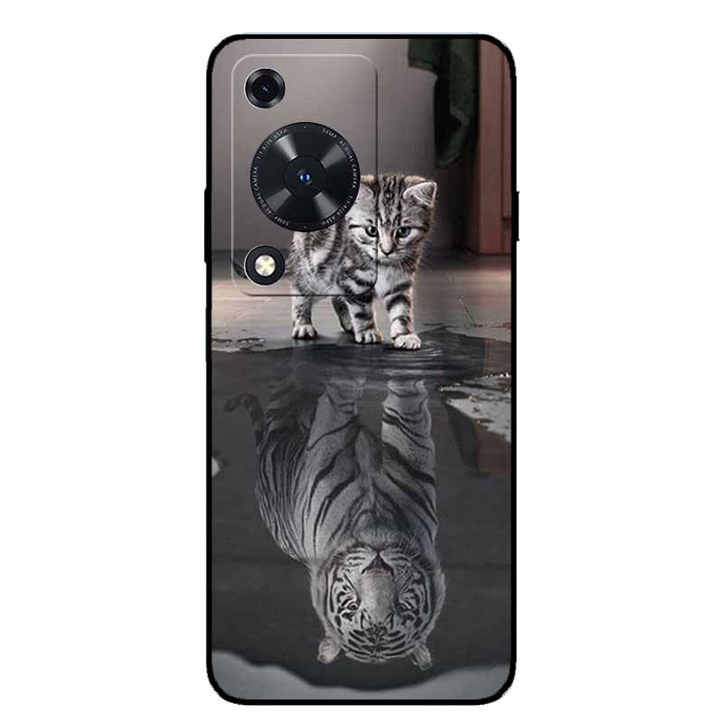 Phone Case For Huawei Nova Y63/ Y72S Case Animal Soft TPU Silicone Back Cover Case For Huawei Nova Y72S TPU Black Funda Nova Y63