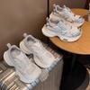 2025 summer new thick-soled thin-mesh breathable dad shoes women's versatile air cushion straps small height-increasing casual shoes