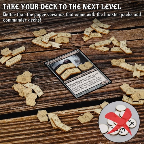 Ability, Loyalty, +1/+1 Counter Set Wood Keyword 194 Piece Set Magic the Gathering MTG Compatible Magic Token