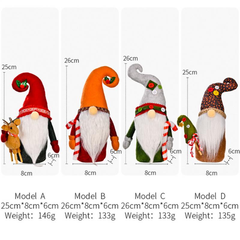 Christmas Pendant Knitted Plush Gnome Doll Decoration Christmas Tree Wall Hanging Ornament Holiday Home Decor Gift Sitting Toy