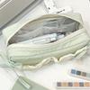 Minimalist Cloud Storage Bag Cute Kawaii Fabric Organizer with Ribbon Bow Girls Home Office Storage for Pen Seal Tape