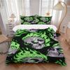 3pcs Bedding Set Skull Flames Includes 1 Comforter + 2 Pillowcases, Without Pillow Inserts, Soft Comfortable, Lightweight Breathable100