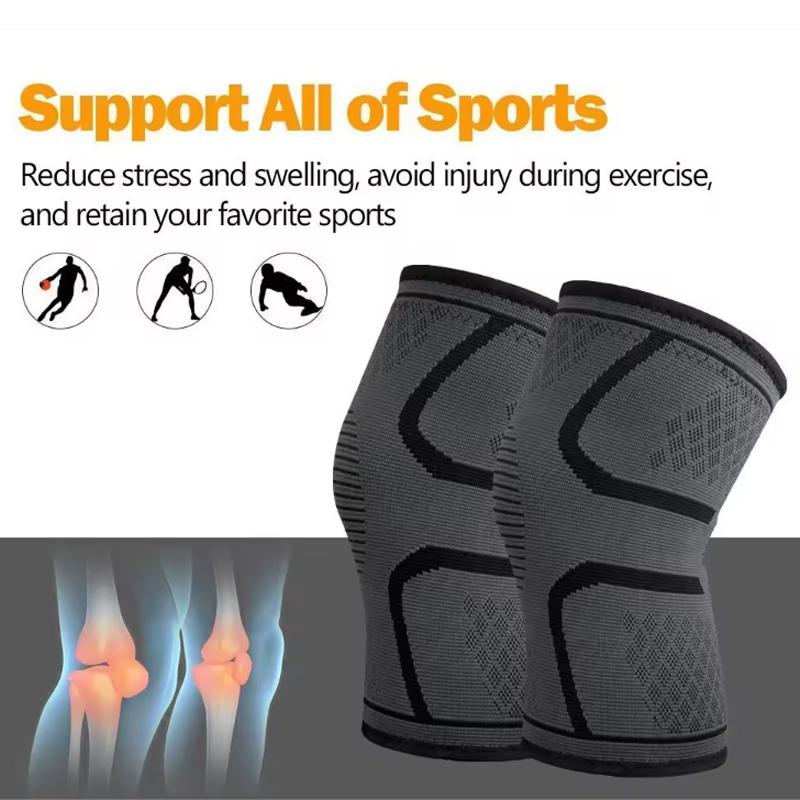 Sell Elastic Breathable Compression Knitted Nylon Sports Knee Protector Guard Support Brace Sleeves For Knee Pain Relief