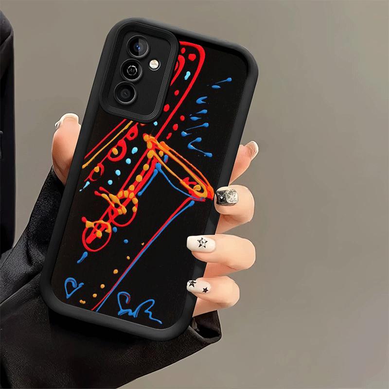Phone Case for Samsung Galaxy A17 A16 A15 A14 A13 Saxophone Instrument Music A56 A36 A26 A55 A35 A25 A54 A34 A24 A53 A33 A23 A07