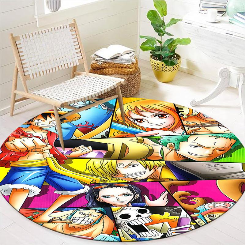 One Piece Round Area Rug Carpet Rug For Living Room Bedroom Sofa Playroom Decor Nonslip Floor Mat