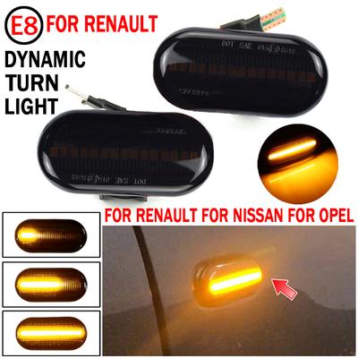 2x Led Dynamic Turn Signal Lights Side Marker For Renault Clio Trafic Kangoo Twigo Dacia Nissan Interstar Primastar Opel