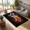 Juventus FC bedruckter Flanell-Teppich rutschfest weicher Polyester-Bodenbelag Indoor-Dekormatte für Schlafzimmer Wohnzimmer Sofa