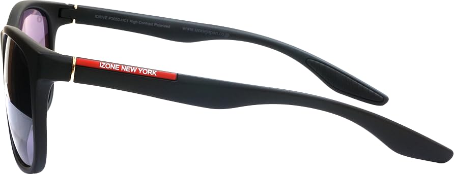 iZONE High Performance Polarized Sunglasses IDRIVE for Golf [iZONE] P3050-HC1 Sports, Driving, Fishing, (High-Con - Black)