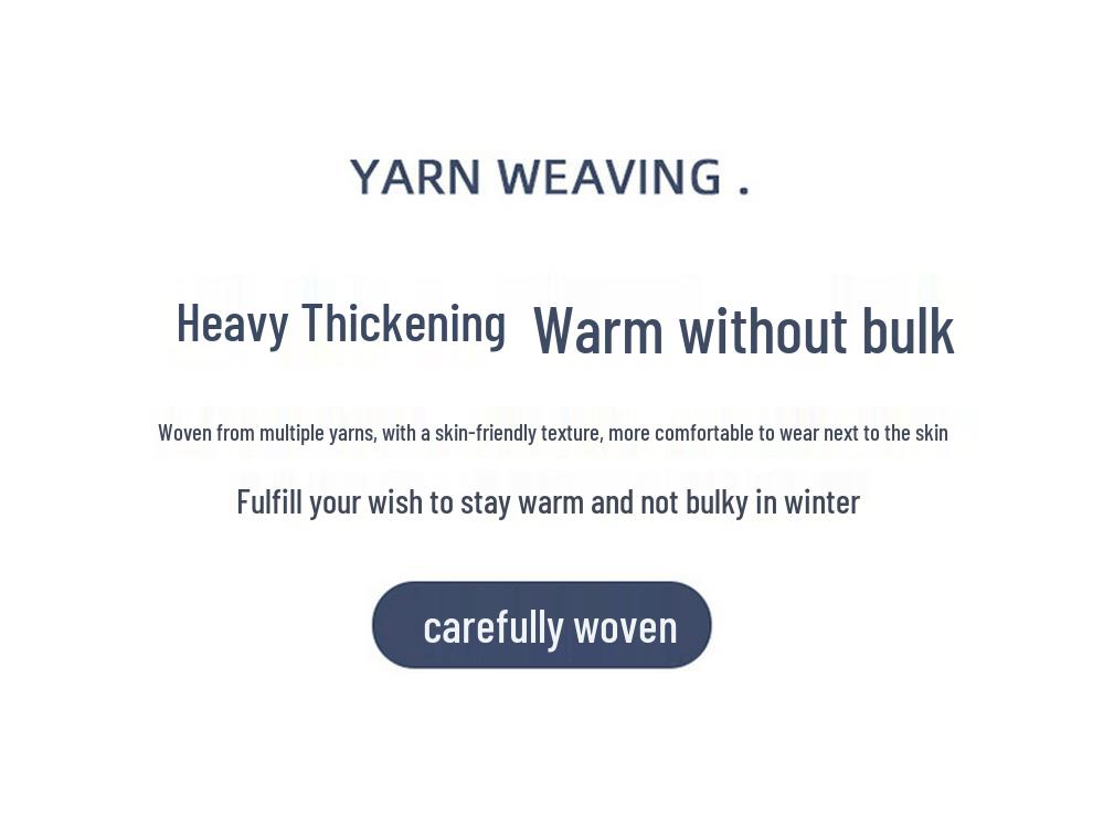 Men's 100% Wool Half-High Collar Sweater - Loose Fit, Thick Knit, Casual Business Style