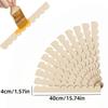 6/12/15Pcs Scalloped Wood Border Trim Decorative Wooden Moulding Strips For Cabinet Wall DIY Christmas Crafts Home Decoration