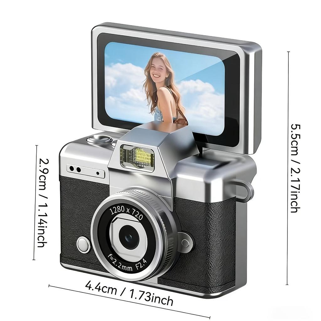 Mini Camera CCD Digital Camera 1080P Video Recorder 1.4 Inch Flip Selfie Screen