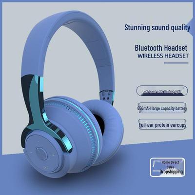 Luminous Over-Ear Bluetooth Gaming Headset with Long Battery Life and High-Quality Sound