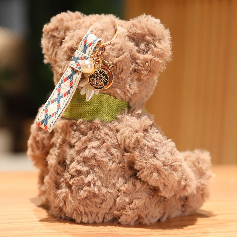 18cm Kawaii Scarf Bear Plush Toy Cute Hug Bear Boneca Urso Boneca Namorada Presente de Aniversário Boneca Travesseiro Presente de Natal Atacado