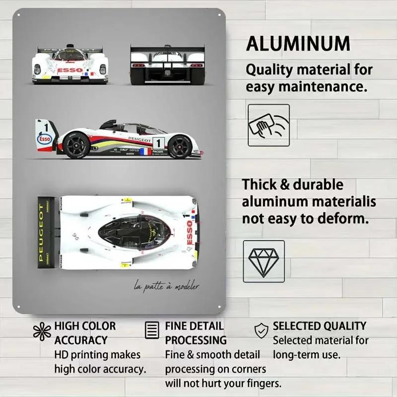 Peugeot Blechschild Autos Poster Retro Metallschild Plakette für Garagenwandkunst Dekoration Dekoration Wohnzimmer Heimdekorationen