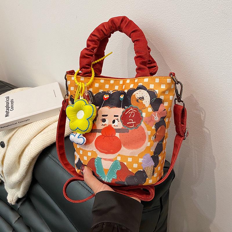 

Мультяшная сумка через плечо: Трендовая универсальная сумка кроссбоди для женщин Without Pendant оранжевый