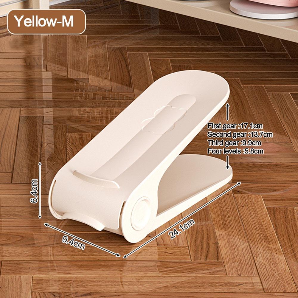 

Прочная регулируемая полка для обуви, экономящая место, 4 уровня, органайзер с прорезями для обуви, для аккуратной организации обуви в гардеробе, шкафу для обуви