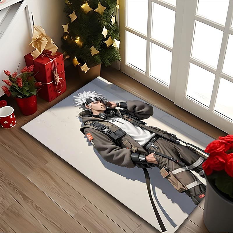 1pc Digital Printed Chair Rug for Home Office Use, naruto Carpet Appropriate for All Seasons, Soft Area Carpet