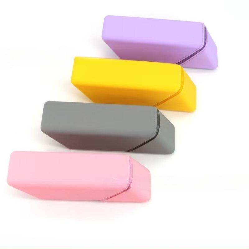 Creative Hollow-Out Soft Silicone Pencil Case, Large-Capacity Pencil Box, Retractable Pencil Pouch, Pen Holder, Stationery Bag