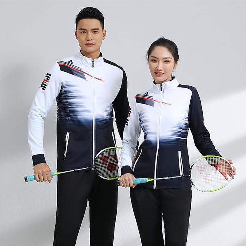 Unisex Long Sleeve Sports Jacket: Badminton, Coaching & Running Training Suit, Sports Event Entrance Wear