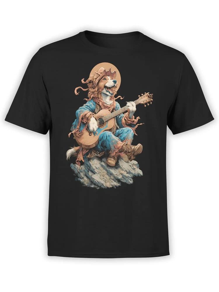 Campfire Strummer Dog Music Tshirt Unisex S
