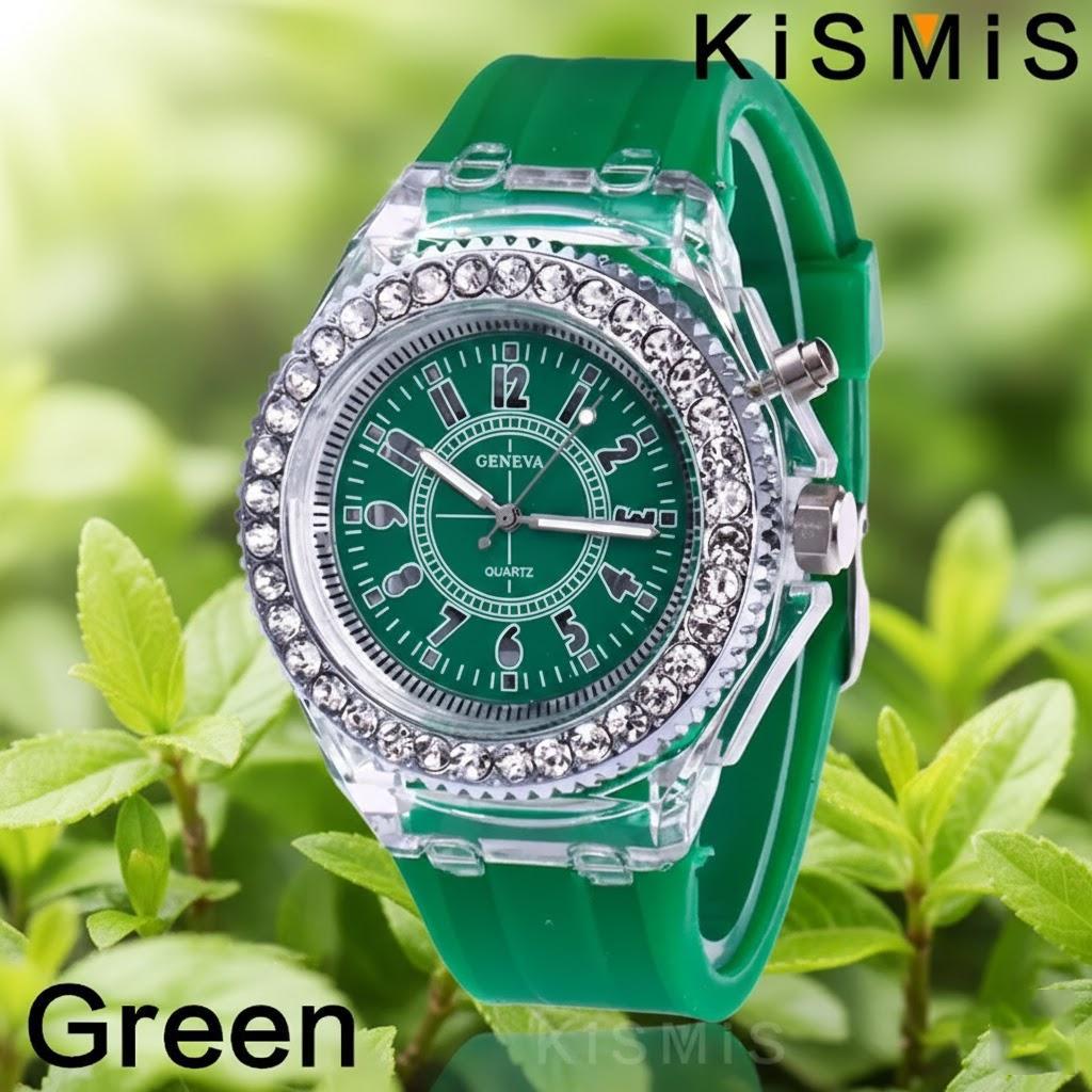 Trendy Luminous LED Quartz Watches for Men and Women Stylish Rhinestone Design Sports Watch for Couples Chic Practical Timepiece