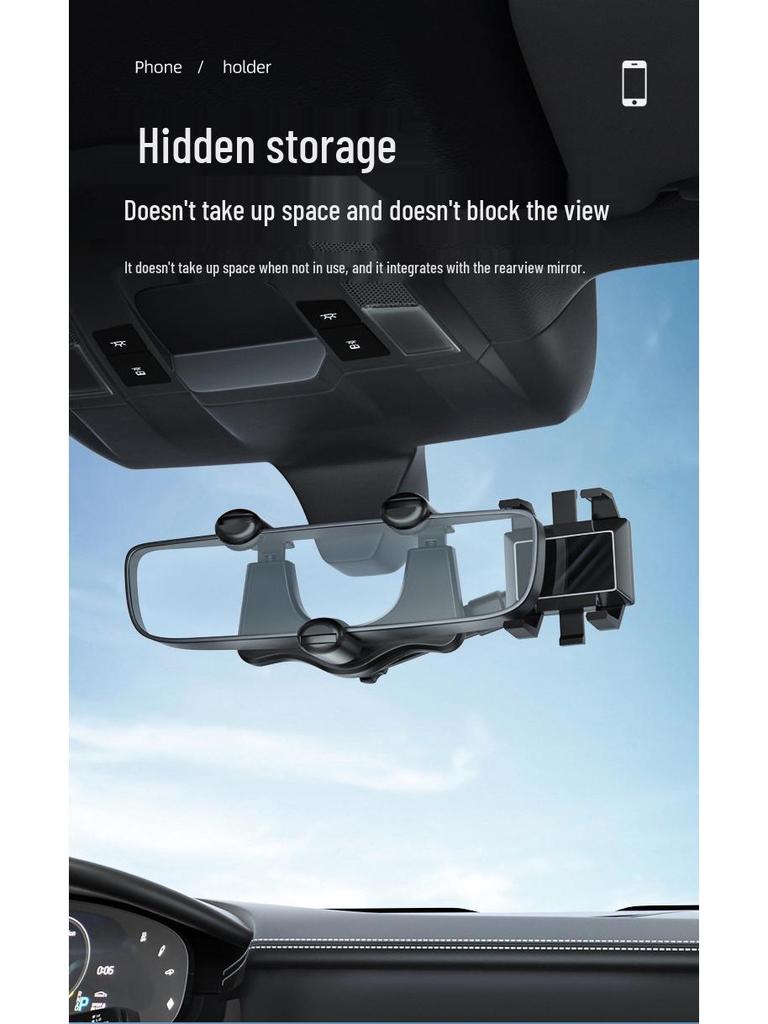 Verstellbare Rückspiegel-Handyhalterung - Multifunktional, Drehbarer Autohalter