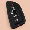 4 Button Black Silicone Smart Fob Remote Key Fob Cover Case Protector Fit for 1 2 3 4 5 6 7 8 Series X1 X3 X5