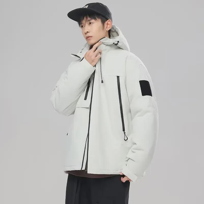 

2024 Winter Couples Outdoor Hooded Windproof & Waterproof Cotton Jacket M фіолетовий