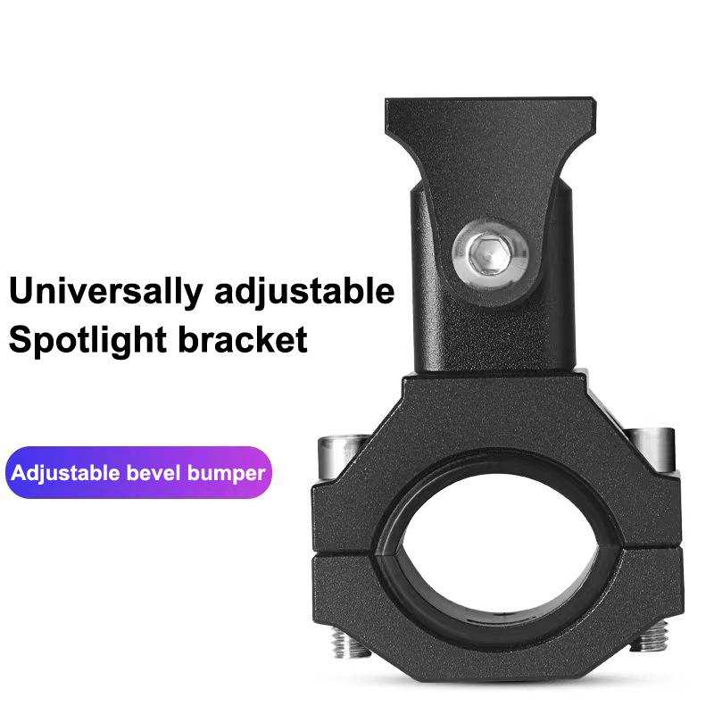 Universal Adjustable Motorcycle Headlight LED Spotlight Bracket Aluminum Mount Holder for Offroad Adventure Riding