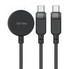 Kabel 3W1 Acefast C6-11 Usb-C - 2X Usb-C / Qi 480Mb/S 100W 1.2M - Czarny