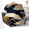Japanese style- Automatic Umbrella, Four Seasons Portable Folding Umbrella, Suitable for Men and Women, Travel, Daily Compact Umbrella, Outd
