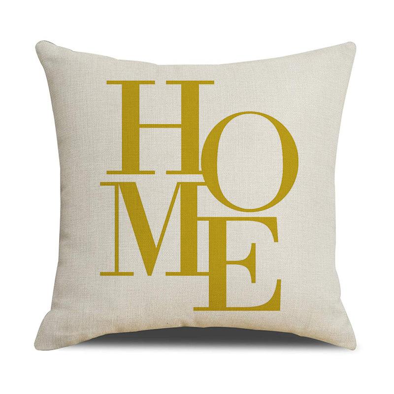 Throw Pillow Case Printed Polyester Lumbar Cushion Living Room Home Sofa Pillow Case