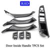 LHD RHD Auto Innentür Carbon Faser Armlehne Pull Griff Fenster Schalter Abdeckung Panel Trim Set Für BMW 5 Serie f10 F11 F18 523