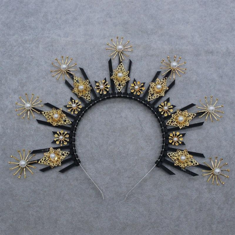 Bentiță Coroană Tiara Kituri Artizanat Handmade Piesa Coroană Costum Femei Bentiță Păr