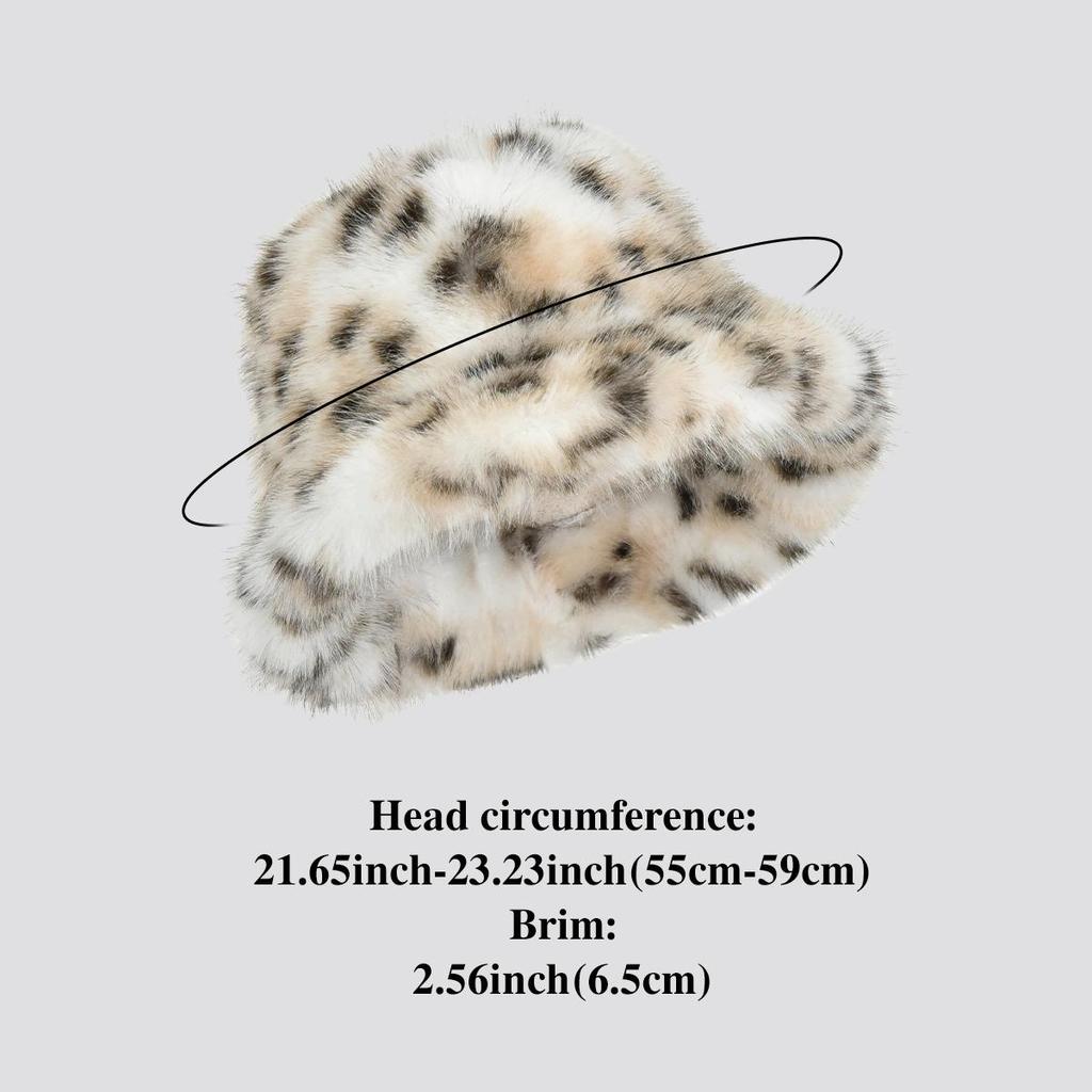 A European and American style fisherman hat imitating mink environmentally friendly fur fisherman hat for women in winter spotted patterns