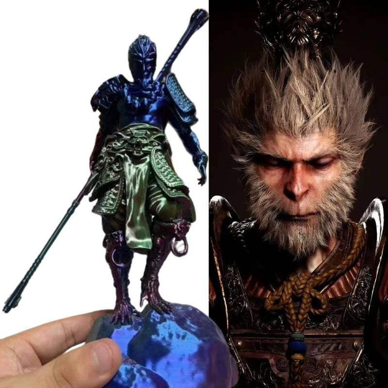 3d Manufacturer Direct Wholesale Black Myth Wukong Statue Chinese Son Goku Keychain Model