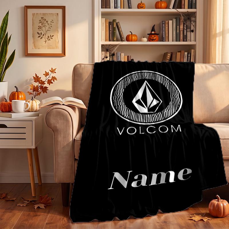 V-VOLCOM Custom Flannel Blankets Soft Warm Cozy Throws for Home Decor Holiday Gifts