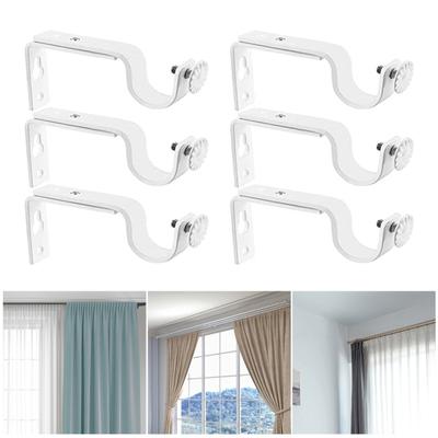 4 Stück Gardinenstangenhalterung, einfache Installation, Gardinenstangenhalter, robuste Fenster-Vorhanghalterung für Zuhause