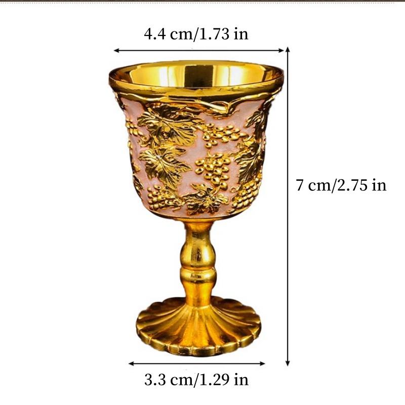 Mini Wine Glass, Multiple Colors Delicate Vintage Spirits Goblet, Alloy Portable Chalice Cup Friends Festive Decoration,1pcs