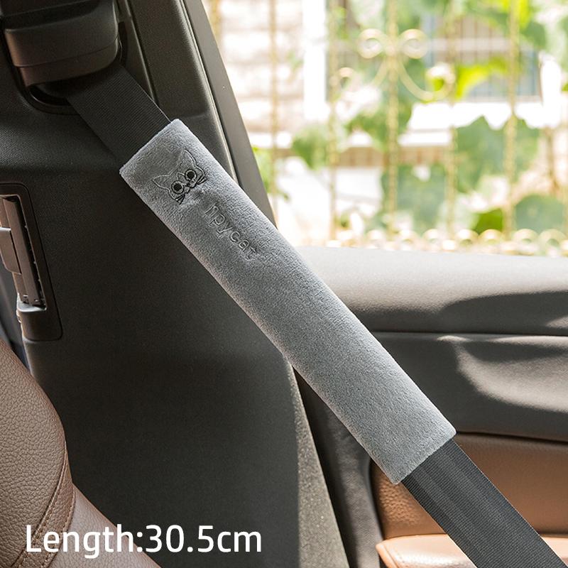 Universal Car Seat Belt Cover Plush Cute Cartoon Car Safety Belt Cover Shoulder Pad For Kids Adults Car Interior Accessories