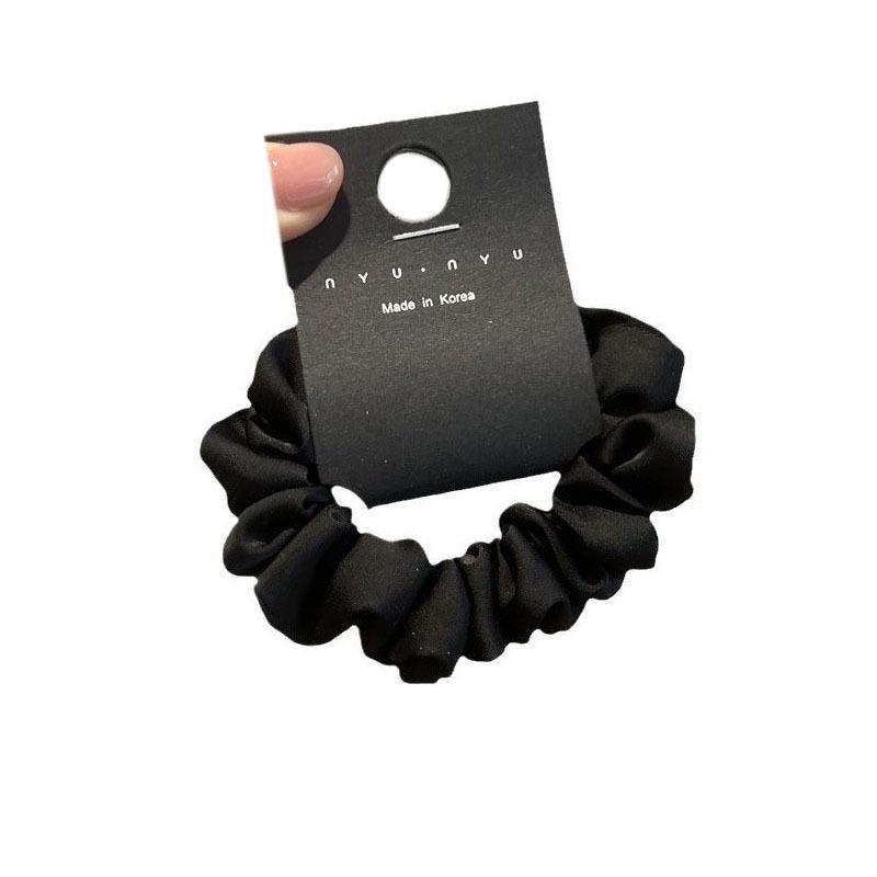 Korean Satin Silk Elastic Hair Tie - Chic, French Style Solid Color Band