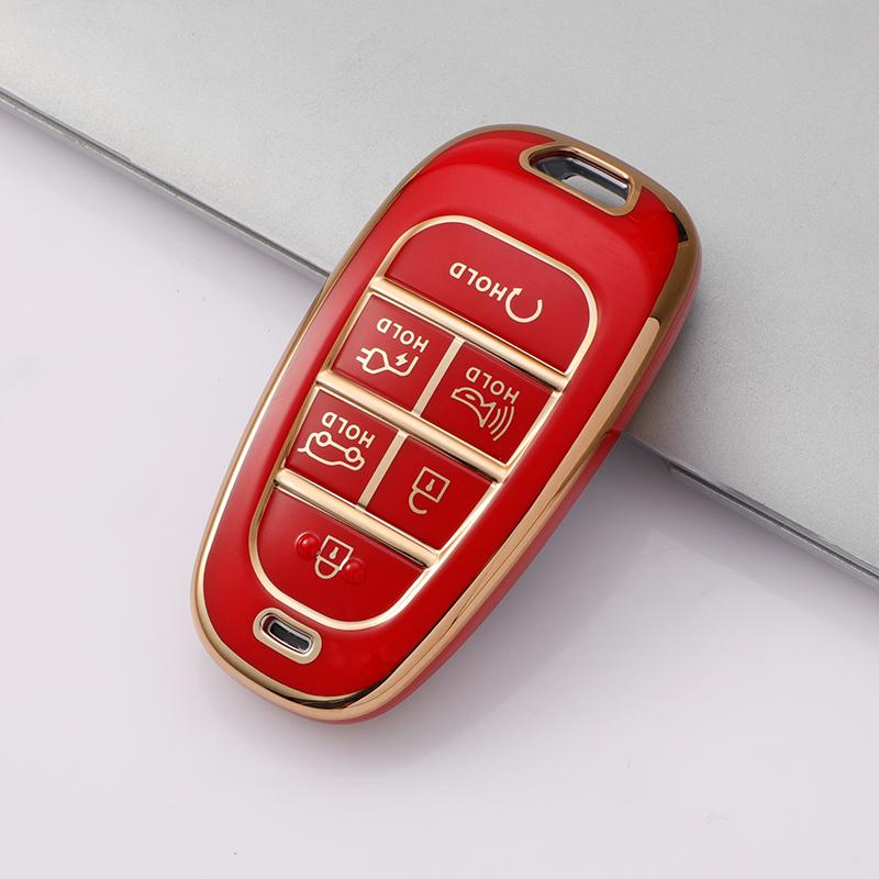 TPU-Autoschlüsselhülle mit 6 Tasten, für Hyundai Ioniq 5 Solaris Sonata Hybrid NEXO NX4 New Grand Santa Fe Tucson 2020 2021