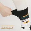 Plus Size Halloween Pumpkin Witch Funny Casual Mid-Calf Socks for Men & Women