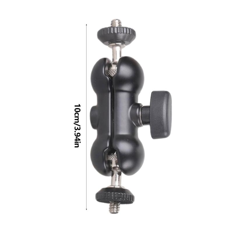 Flexible Articulating Arm with Double Ball Head Aluminum with 1/4inch Screw Hole for Camera Monitor LED Light