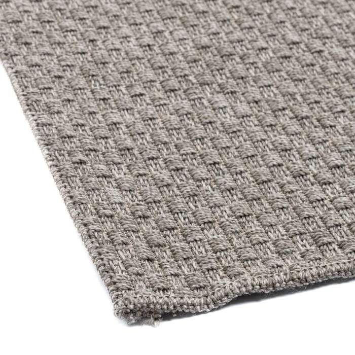 Tapis salon de couloir aspect jute gris 80x150