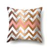 Polyester Pillow Case Nordic Ins Style Marble Geometric Printed Peach Leather Velvet Living Room Sofa Pillow Case
