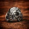 New Retro Skull Head Men's Ring, European and American Punk Style Ring, Rock Accessory
