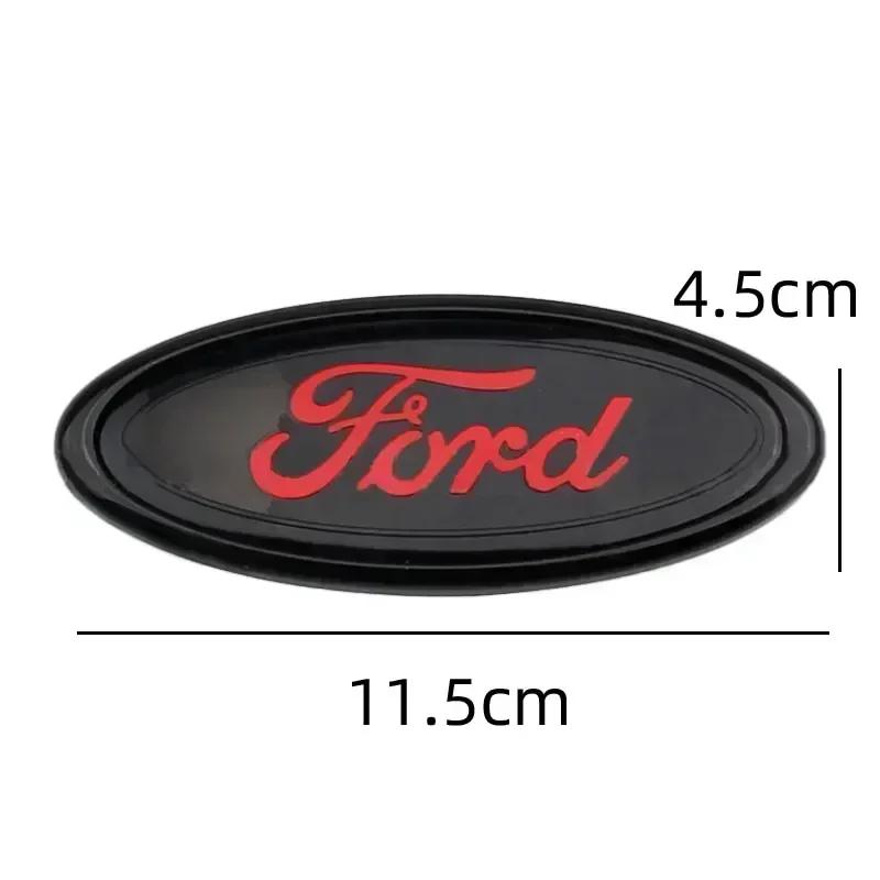 115x45mm ABS Car Rear Badge Front Hood Bonnet Emblem Accessories for Focus Fiesta Mondeo F150 Ranger Fusion Kuga