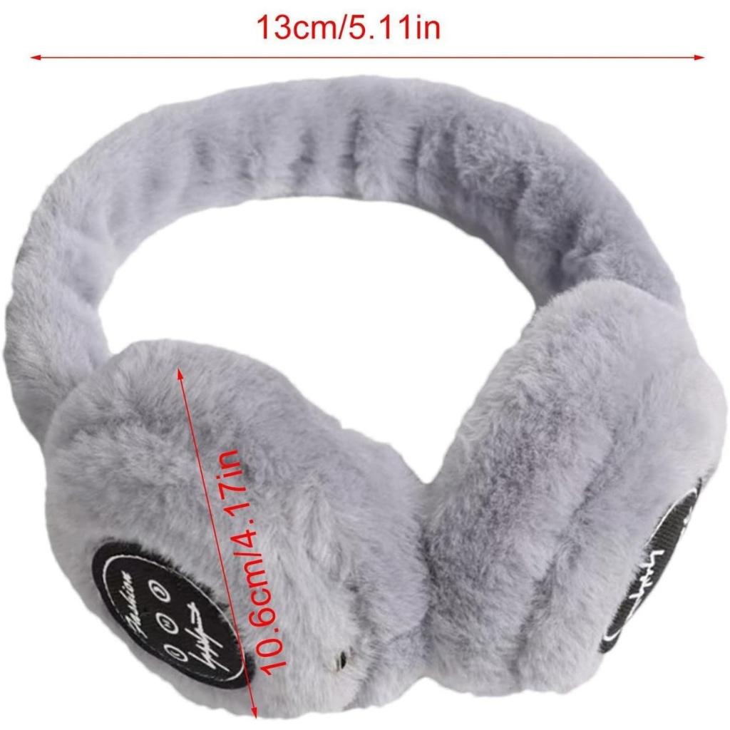 Plush Wireless Headphones, Warm Folding and Portable Computer Fuzzy Headset Women, 5.0 Wireless Earpiece for Autumn and Winter Sport Running