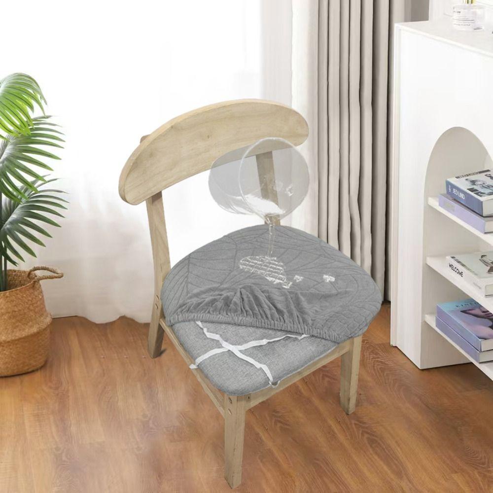Waterproof Chair Seat Cover Washable Removable Seat Cushion Covers Stretch Anti-dirty Without Backrest Chair Protector